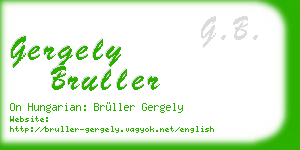 gergely bruller business card
