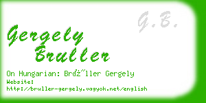 gergely bruller business card